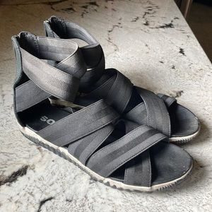 Sorel Black Sandals